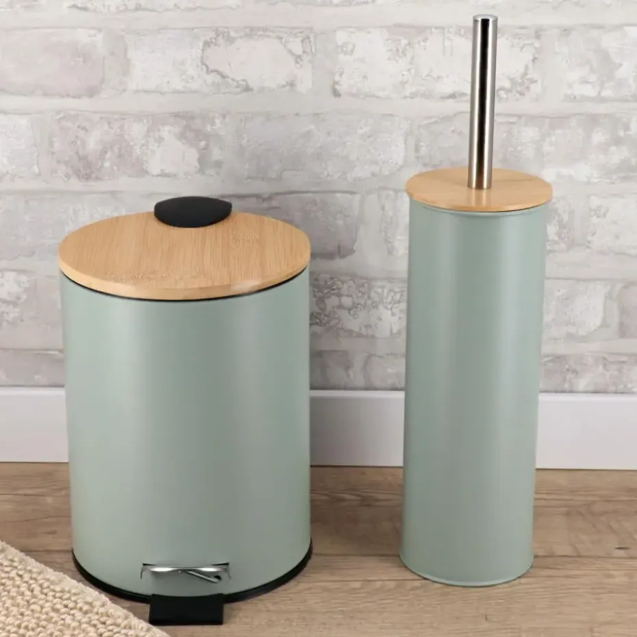Tendance Badkamer prullenbak Bamboo vibe - soft close - 3 ltr