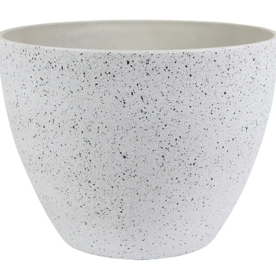 Ter Steege Plantenpot - wit - kunststof - 22 x 17 cm