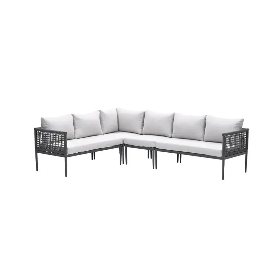 Teramon hoekset - 4-dlg. - carbon black - dark grey - valley sand