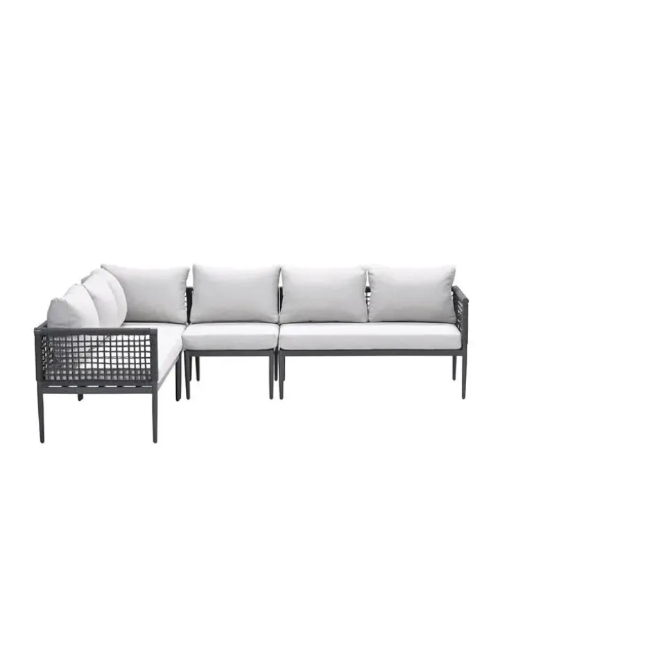 Teramon hoekset - 4-dlg. - carbon black - dark grey - valley sand