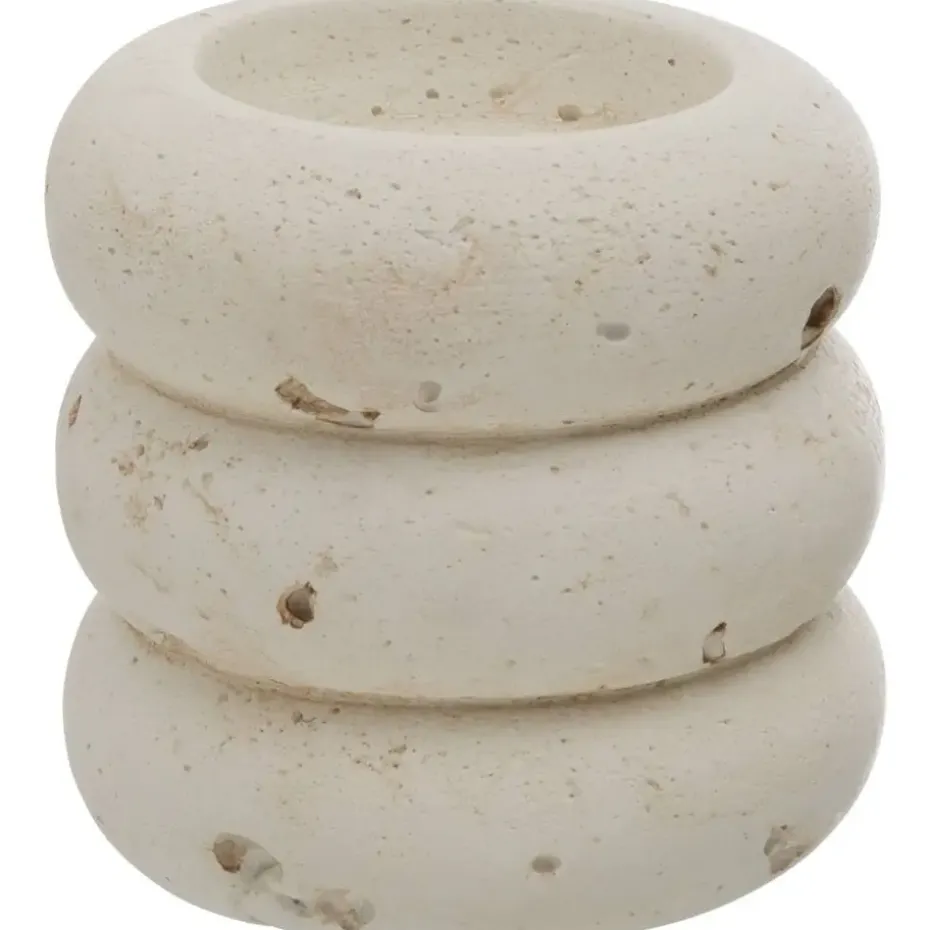 Theelichthouder Nordic - off-white - 6,5xØ7 cm