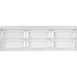 TOBIN - Wandplank met 6 dozen - Wit - Vezelplaat