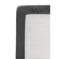 Topper hoeslaken - jersey - antraciet - 90x200 cm