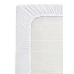 Topper hoeslaken - jersey - wit - 90x200 cm