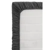 Topper hoeslaken - katoen - antraciet - 180x200 cm