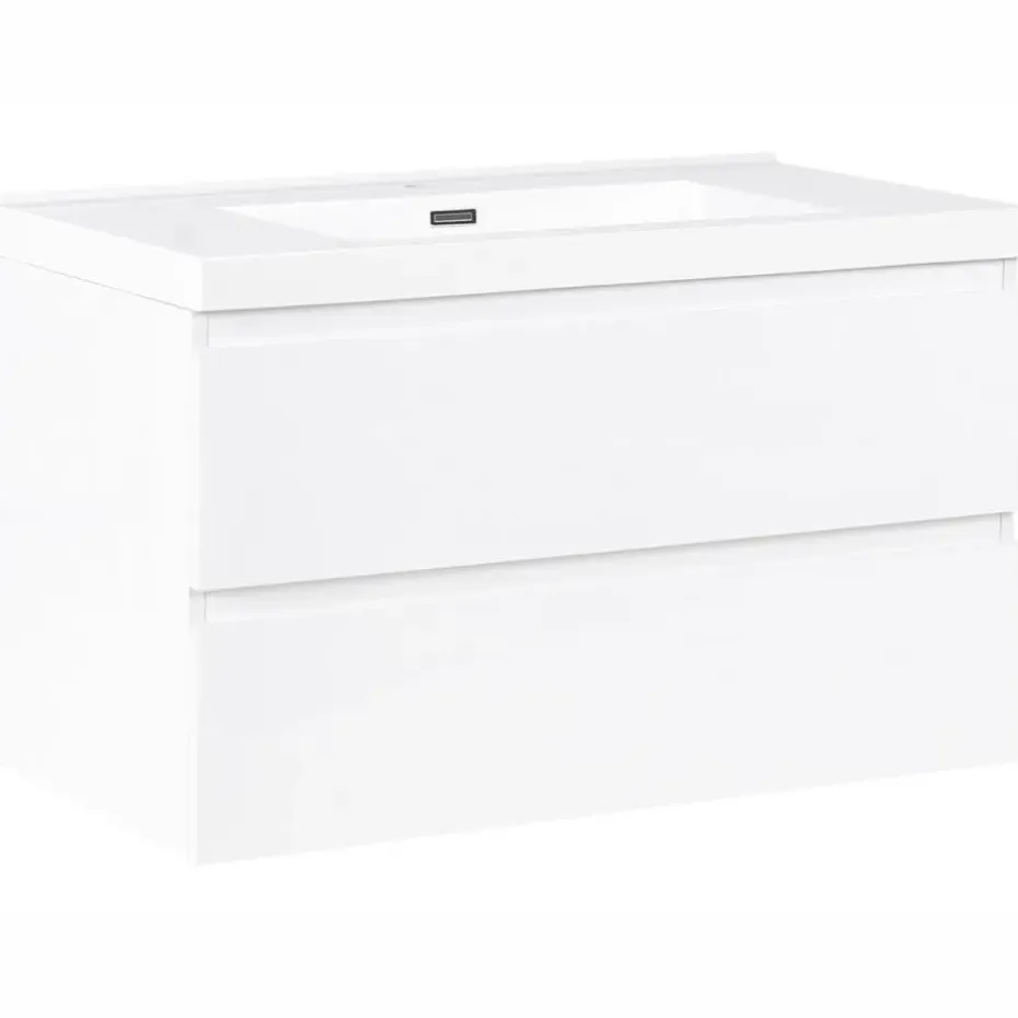 TOTA - Wandgemonteerd meubel met wasbak - Wit - MDF