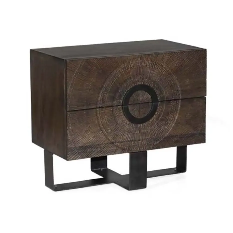 Tower living Padua ladekast mangohout 2 lades 80x46x70cm