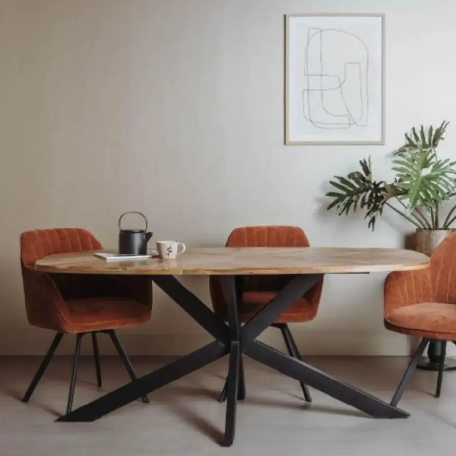 Tower Living Silvi eettafel visgraat naturel 220x110x78