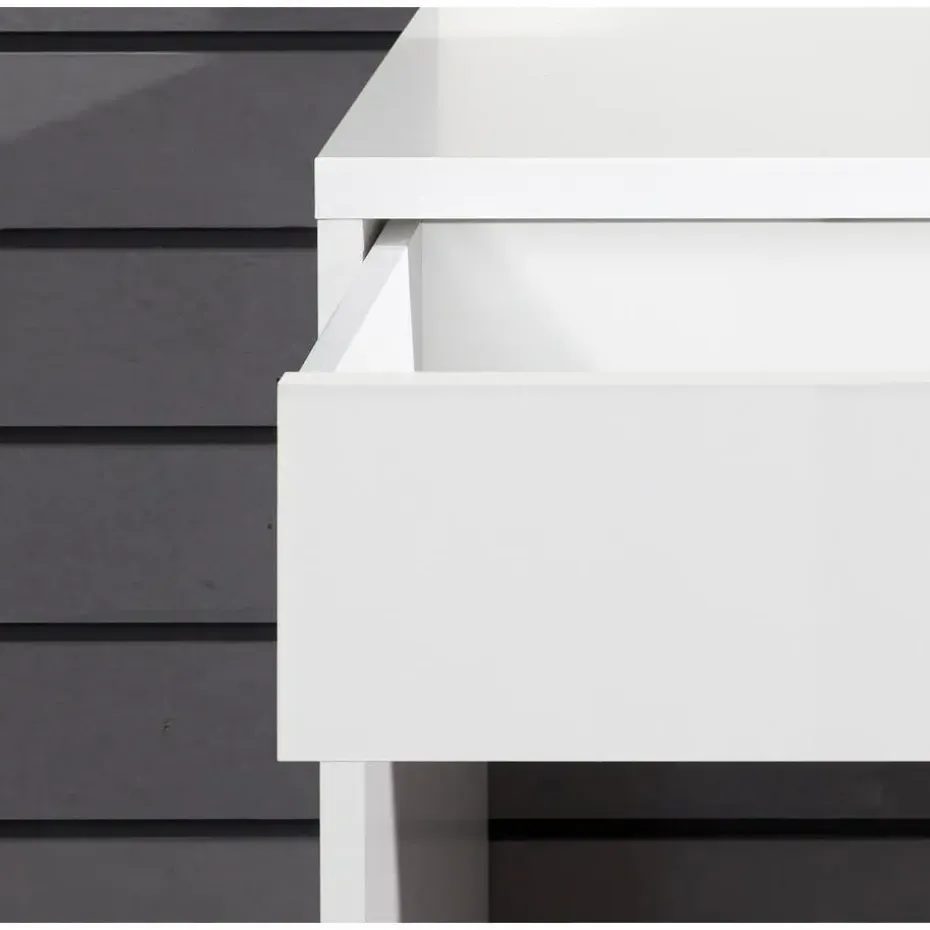 Trendteam Make-uptafel Basix - 85 x 40 x 141 cm - 100% Melaminegecoat - Wit