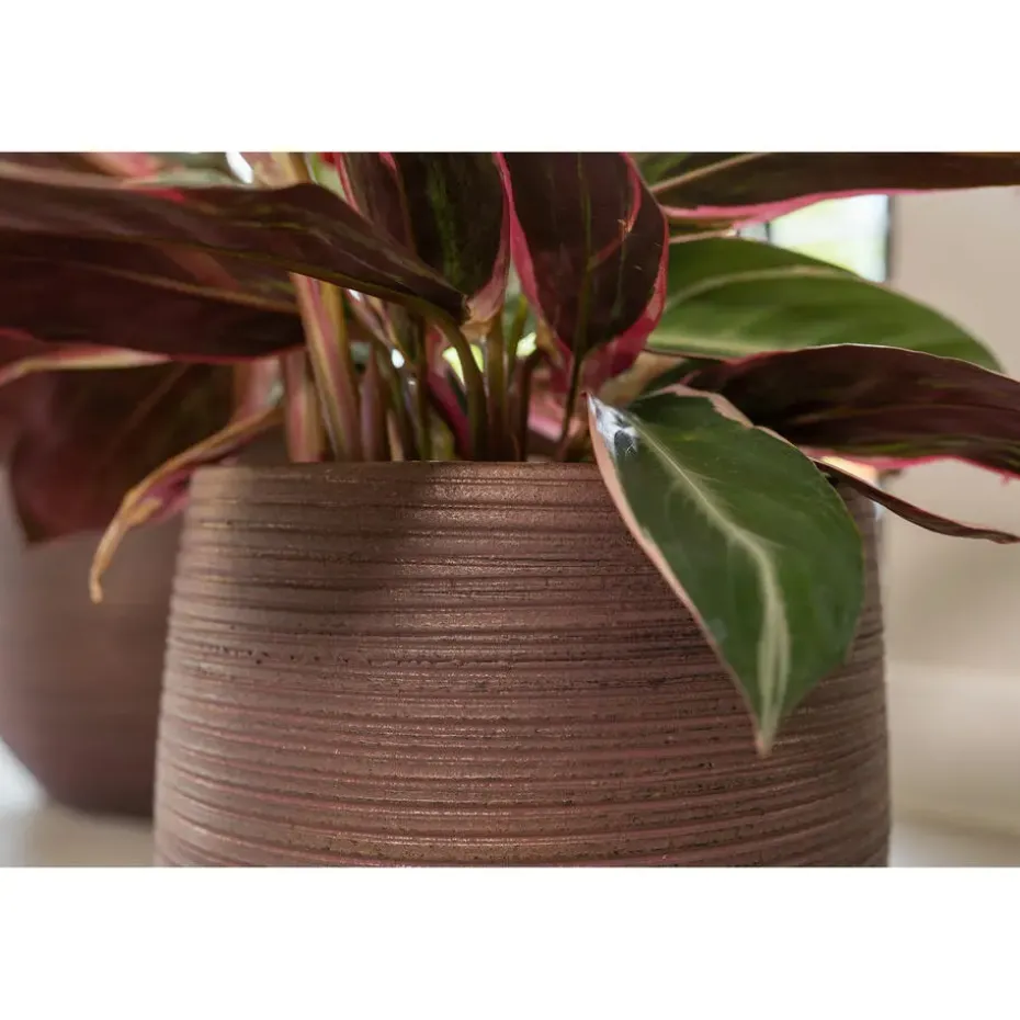 TS Collection plantenpot - Lydia - paars - 20 x 22 cm - keramiek