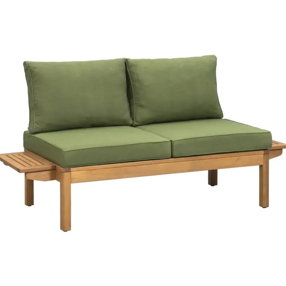 Tuinbank Orleàns Brest - naturel/donkergroen - 61x157x61 cm
