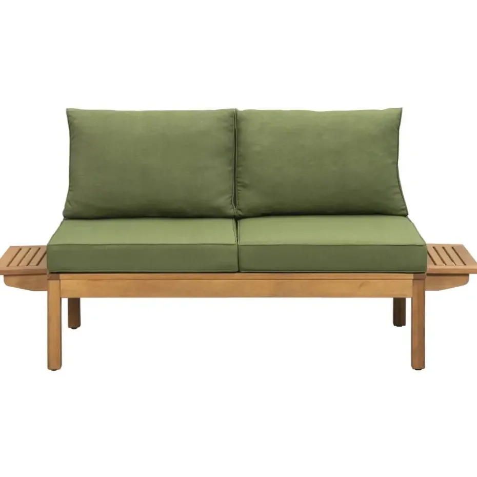 Tuinbank Orleàns Brest - naturel/donkergroen - 61x157x61 cm