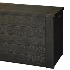 Tuinkussen opbergbox - 120 cm - hout patroon - kussenbox