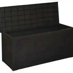 Tuinkussen opbergbox - 120 cm - hout patroon - kussenbox