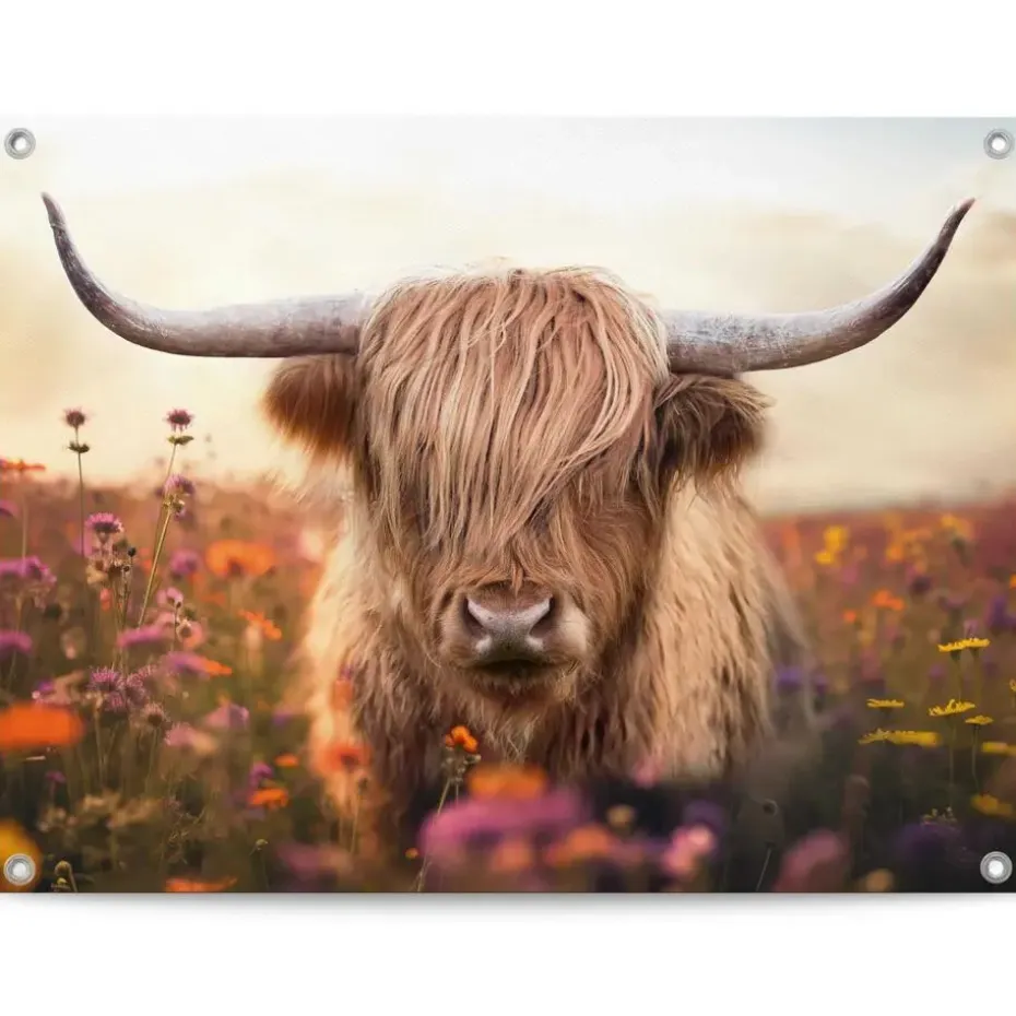 Tuinposter Spring Highlander - 60 x 80cm - Beige
