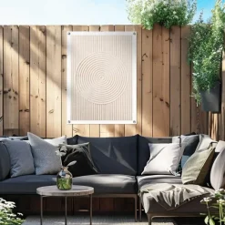 Tuinposter Zandcirkels - 80 x 60cm - Beige