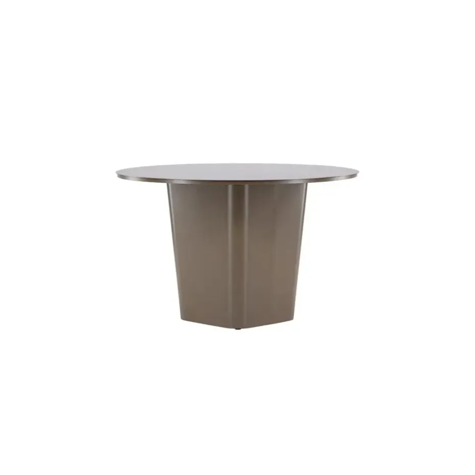 Tuintafel Bruin Metaal - Ø120x75cm - Santa