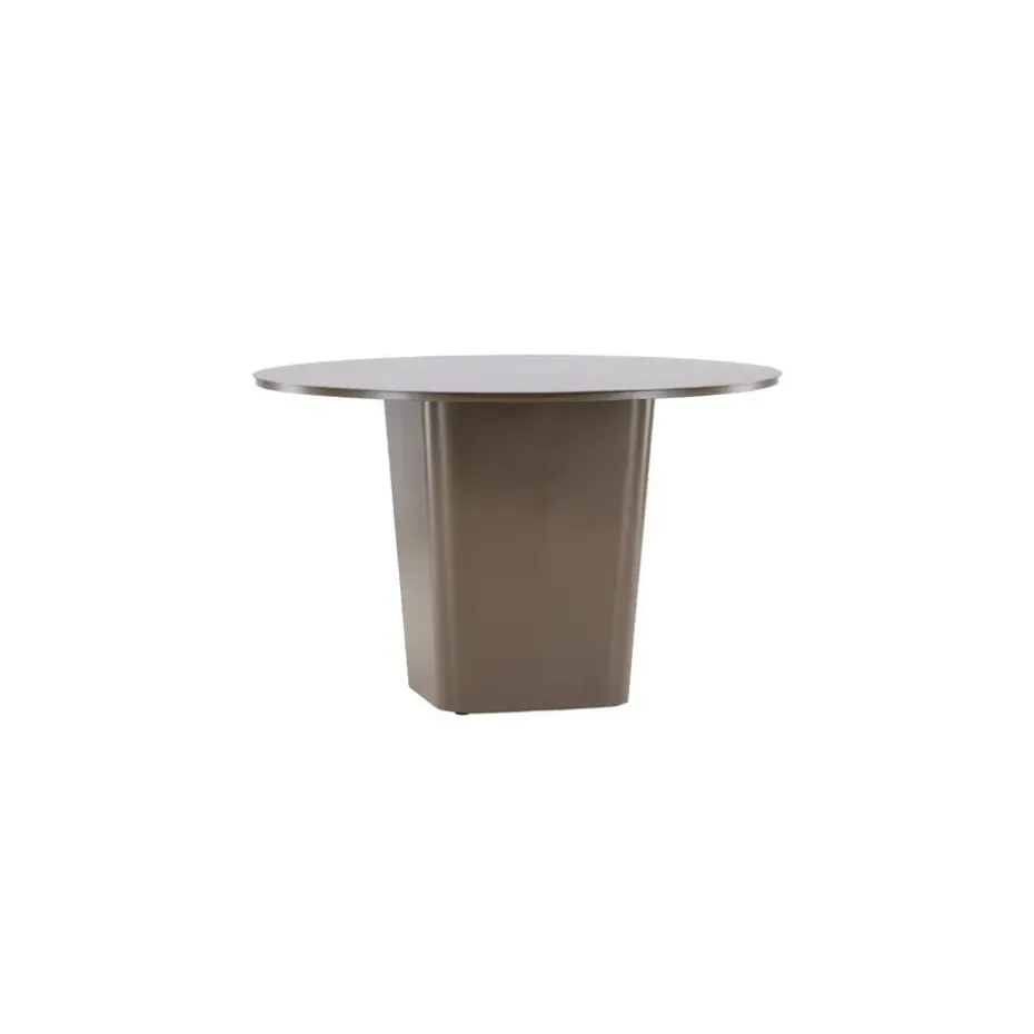 Tuintafel Bruin Metaal - Ø120x75cm - Santa