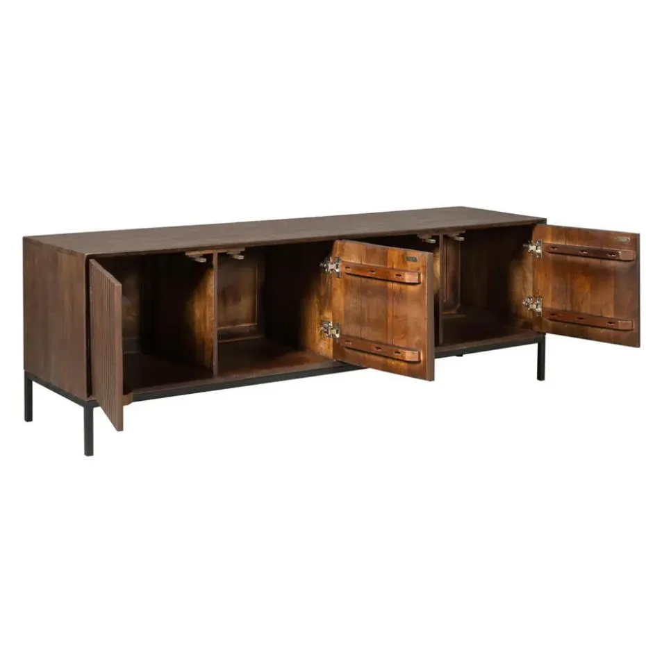 Tv-meubel Bruin Hout - 165x45x55cm - Madison