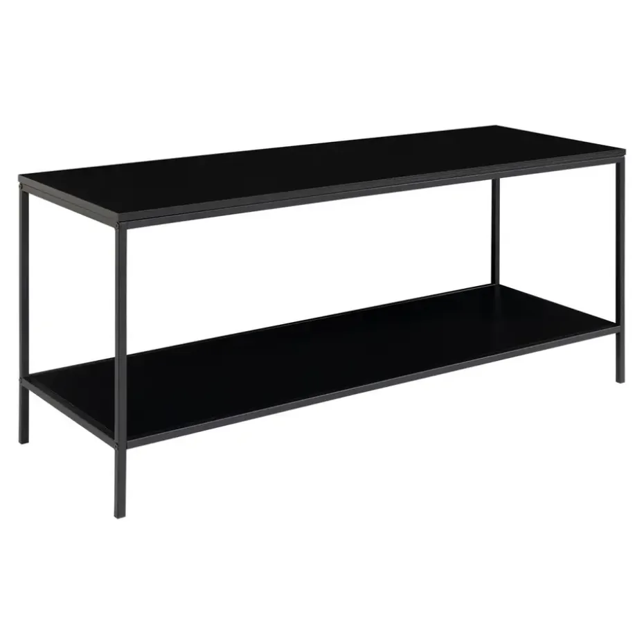 Tv-Meubel Zwart - Metaal & Melamine - Kast Vita