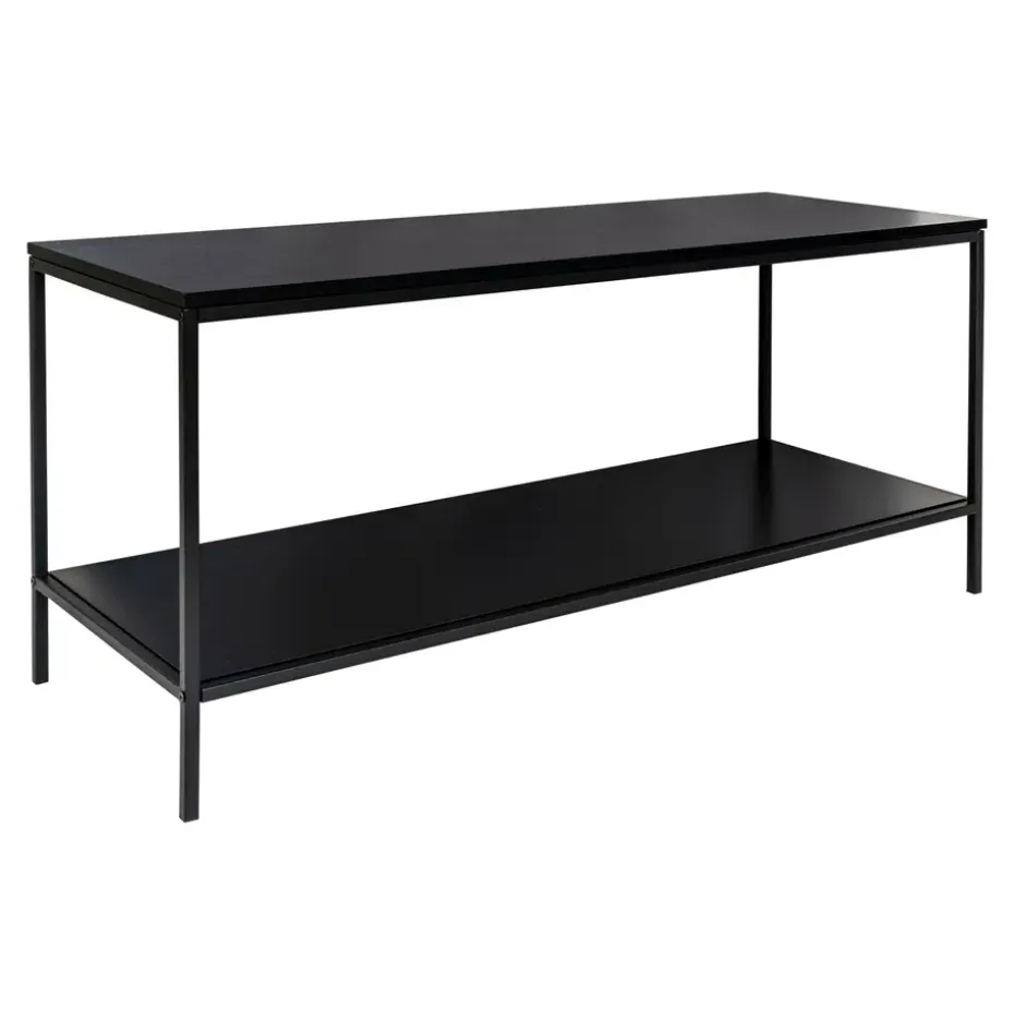 Tv-Meubel Zwart - Metaal & Melamine - Kast Vita