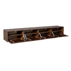 Tv-meubel Zwevend Bruin Hout - 240x35x30cm - Vision
