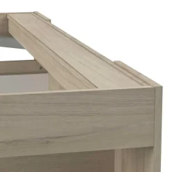 Tweepersoonsbed Maksim - 140x190/200cm - met opbergruimte - eikdecor