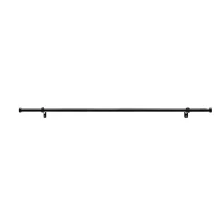 Uitschuifbare Gordijnroede - Aanpasbaar - Stang van 90-170 cm - Zwart