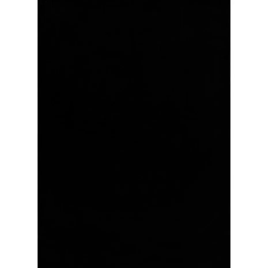 Uni Effen Laagpolig Vloerkleed Modern Zwart - 240x340 CM