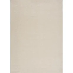 Uni Effen Laagpolig Vloerkleed Modern Creme - 200x290 CM
