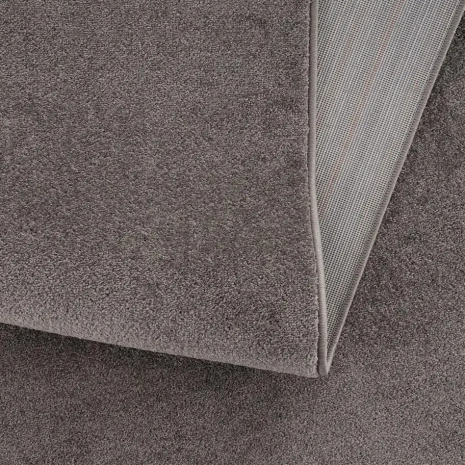 Uni Effen Laagpolig Vloerkleed Modern Grijs - 240x340 CM