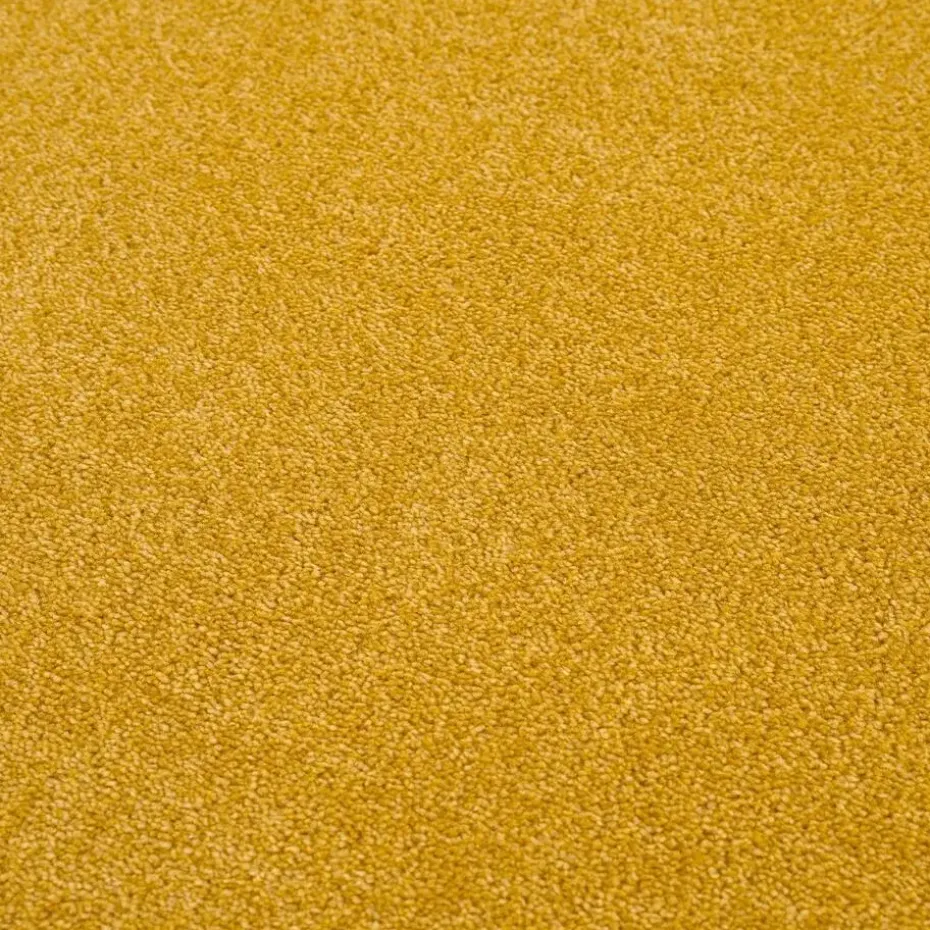 Uni Effen Laagpolig Vloerkleed Modern Geel - 140x200 CM