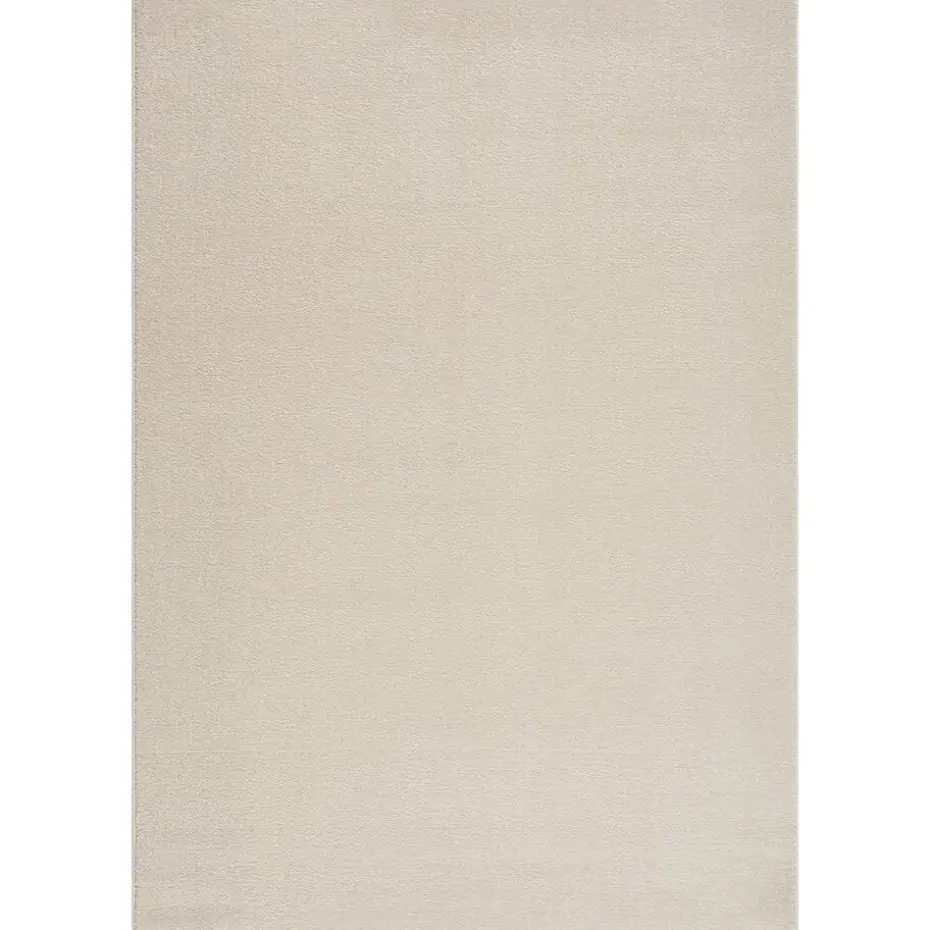 Uni Effen Laagpolig Vloerkleed Modern Creme - 250x250 CM Vierkant