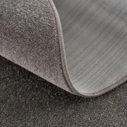 Uni Rond Effen Laagpolig Vloerkleed Modern Grijs - 300 CM ROND