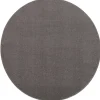 Uni Rond Effen Laagpolig Vloerkleed Modern Grijs - 120 CM ROND
