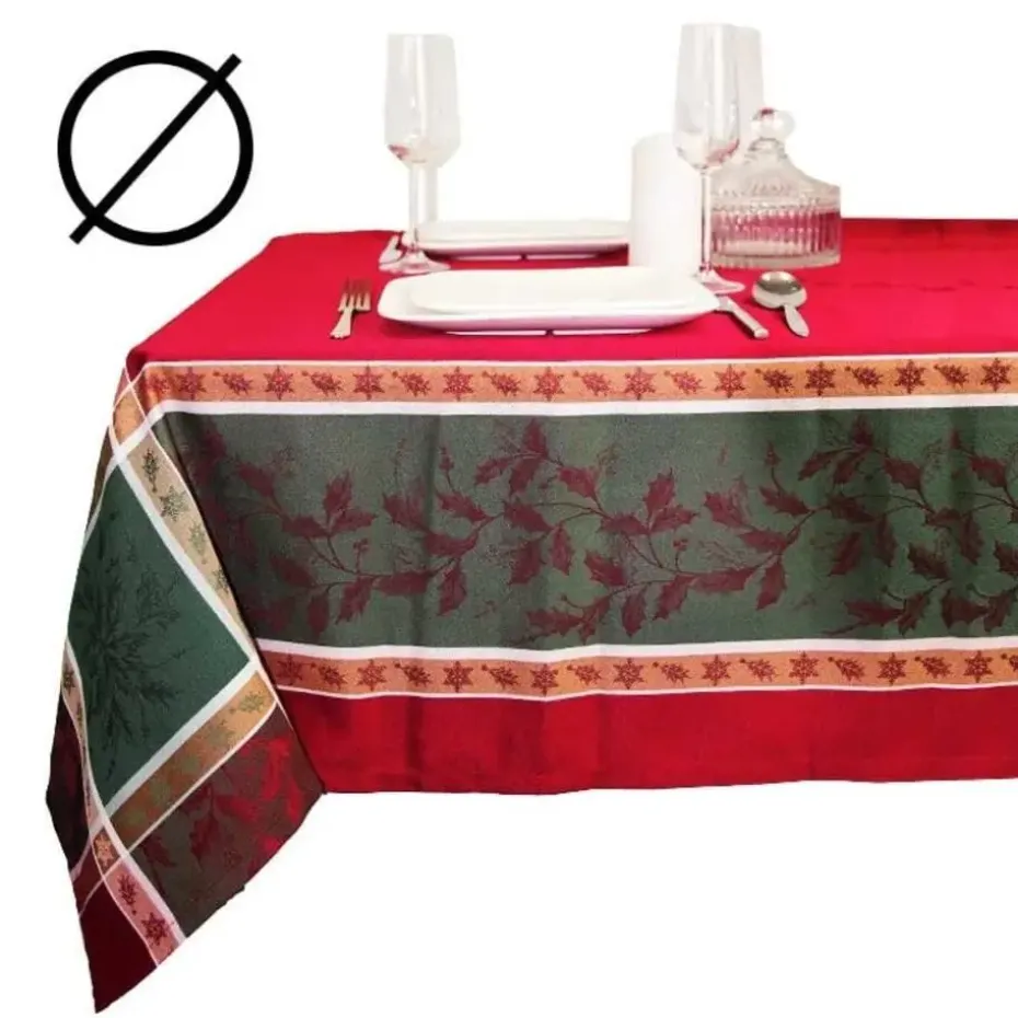 Unique Living - Tafelkleed Oliver - 180x180cm - Rood