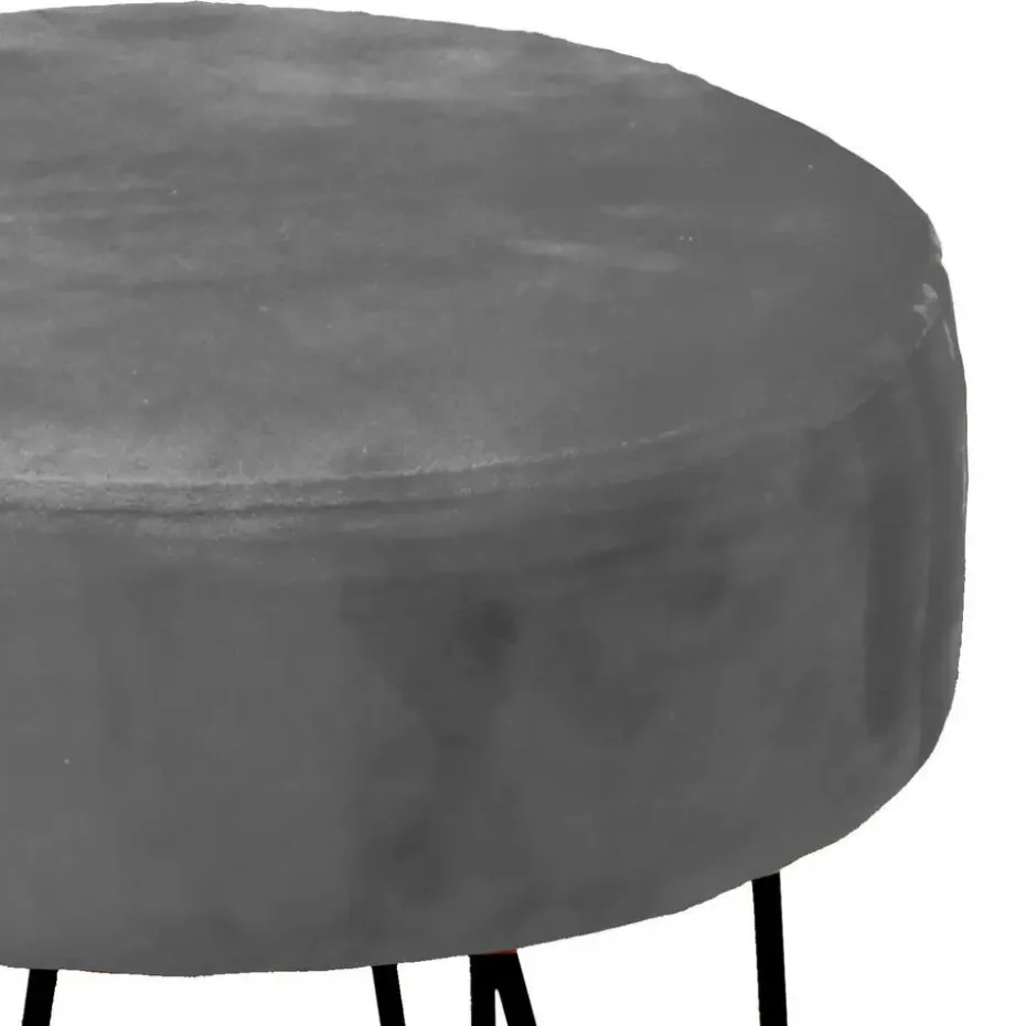 Unique Living Kruk Davy - velvet - grijs - metaal/stof - 35x40 cm