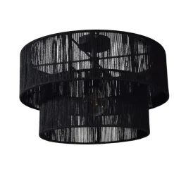 Urban Interiors - Plafondlamp - Diro zwart Jute - Ø45