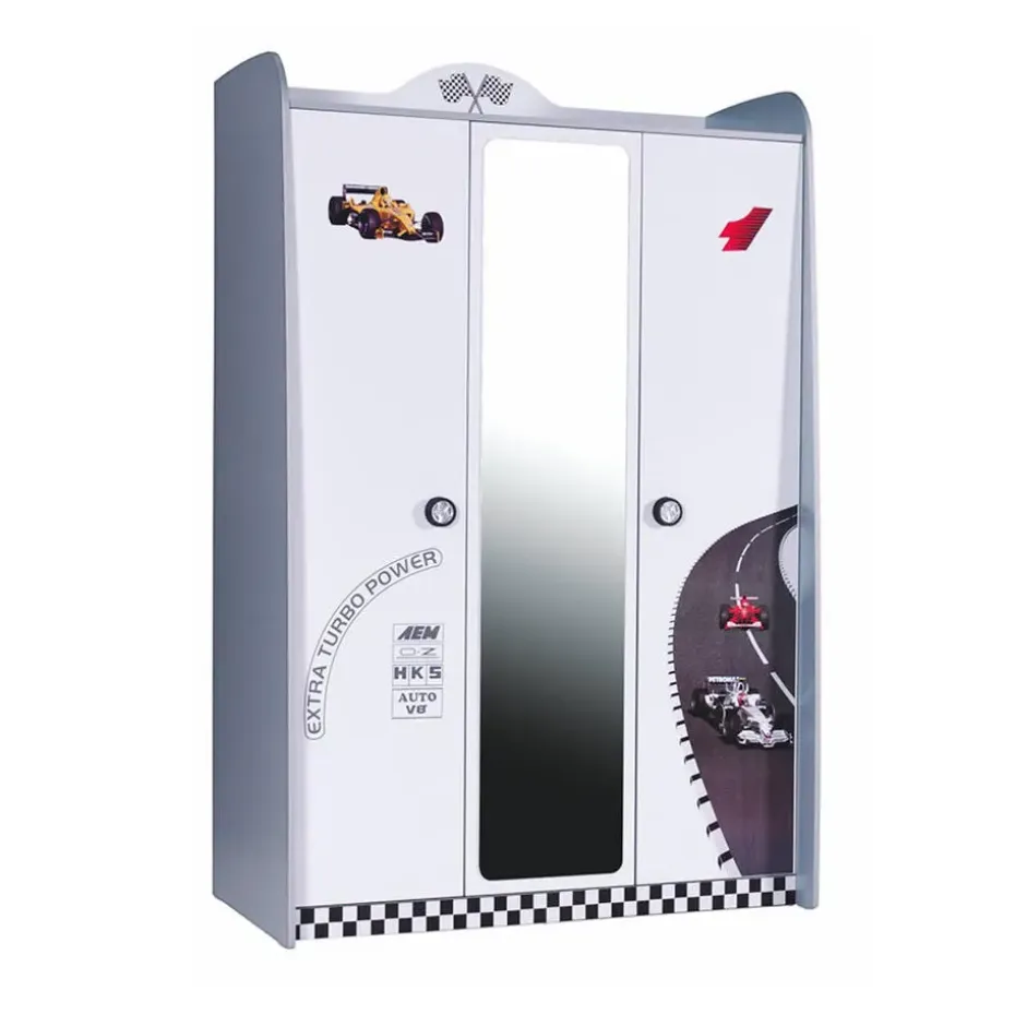 V Power kledingkast auto Wit