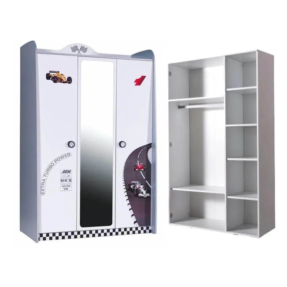 V Power kledingkast auto Wit