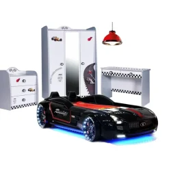 V Power kledingkast auto Wit