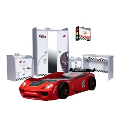 V Power kledingkast auto Wit
