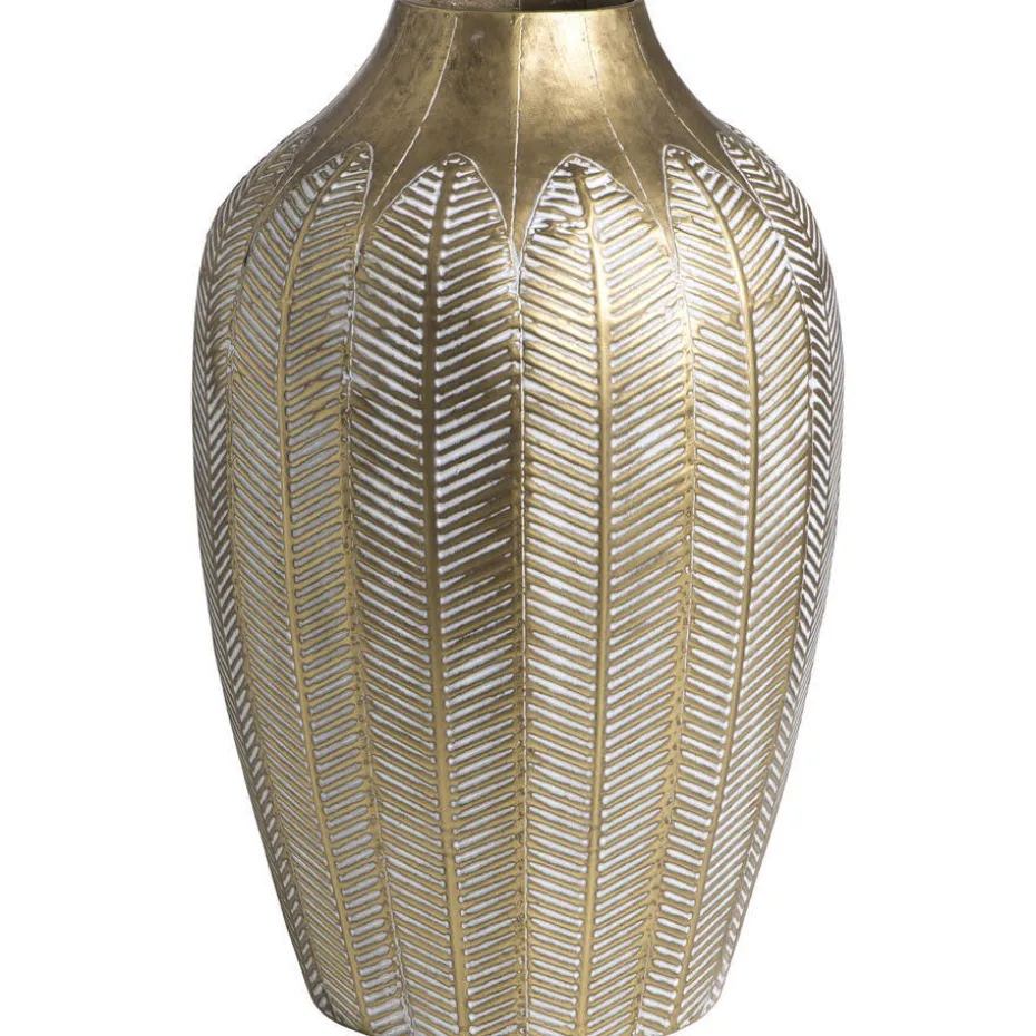Vaas Flora goudkleur metaal - 46,5xØ28,5 cm