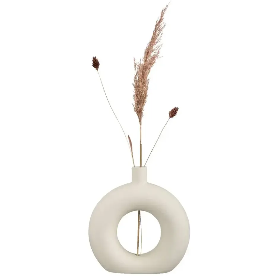Vaas Lotus - off-white - keramiek - 22x20x6 cm
