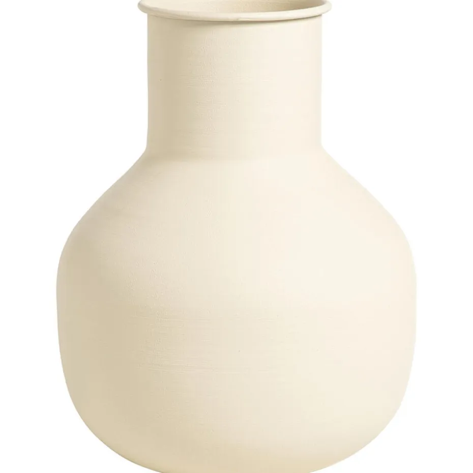 Vaas Maan off-white metaal - 30,3x23x12,3 cm