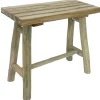 V/d Leeden Houten bankje - 43 x 21 x 38 cm - teakhout - zitbankje