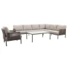 VDG Sierra hoek loungeset + loungestoel - Naturel/Grijs