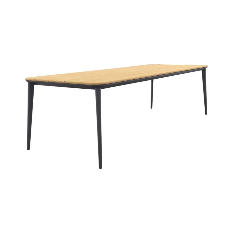 Vdgarde Premium Alaska tuintafel - teak/alu - antraciet - 270x100 cm
