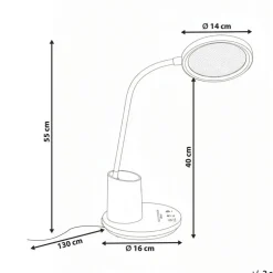 VELA - Bureaulamp LED - Wit - Synthetisch materiaal