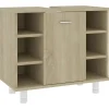 vidaXL - Badkamerkast - Bruin - Bewerkt hout